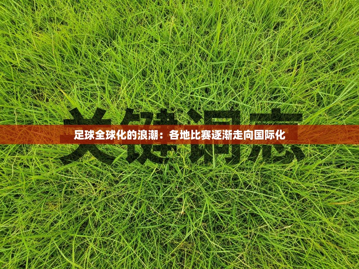足球全球化的浪潮：各地比赛逐渐走向国际化  第1张